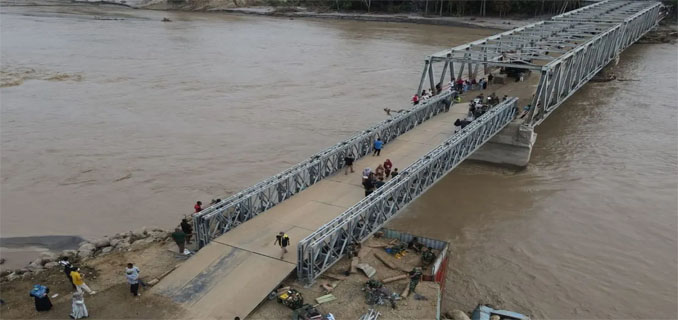 Jembatan Darurat Bailey di Bireuen Dibuka untuk Akses ke Banda Aceh